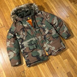 Polo by Ralph Lauren Camouflage Jacket with Orange Lining